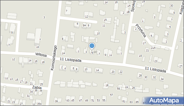 Chorzele, 11 Listopada, 5, mapa Chorzele