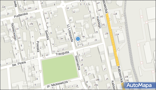 Chorzów, 11 Listopada, 2, mapa Chorzów