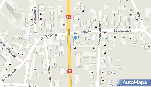 Ciechanów, 11 Pułku Ułanów Legionowych, 23, mapa Ciechanów