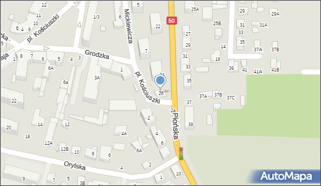 Ciechanów, 11 Pułku Ułanów Legionowych, 26, mapa Ciechanów