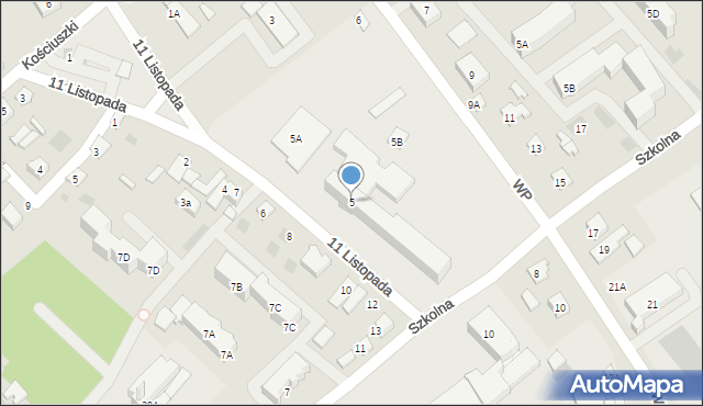 Ciechanowiec, 11 Listopada, 5, mapa Ciechanowiec