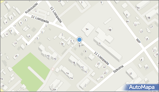 Ciechanowiec, 11 Listopada, 6, mapa Ciechanowiec