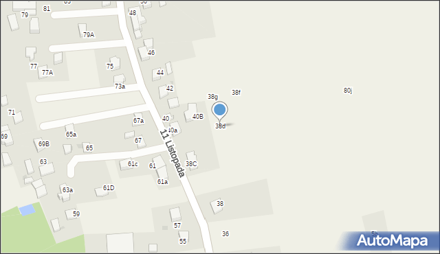 Ćwiklice, 11 Listopada, 38d, mapa Ćwiklice