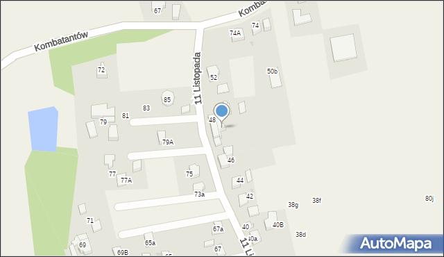 Ćwiklice, 11 Listopada, 48a, mapa Ćwiklice