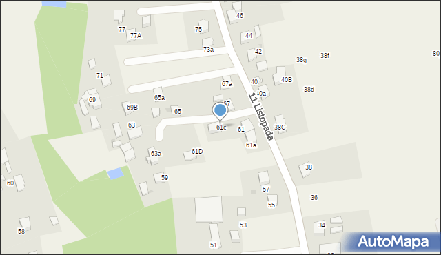 Ćwiklice, 11 Listopada, 61c, mapa Ćwiklice