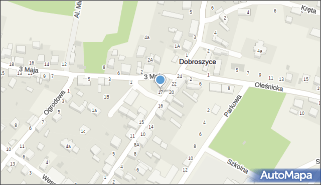 Dobroszyce, 11 Listopada, 17, mapa Dobroszyce