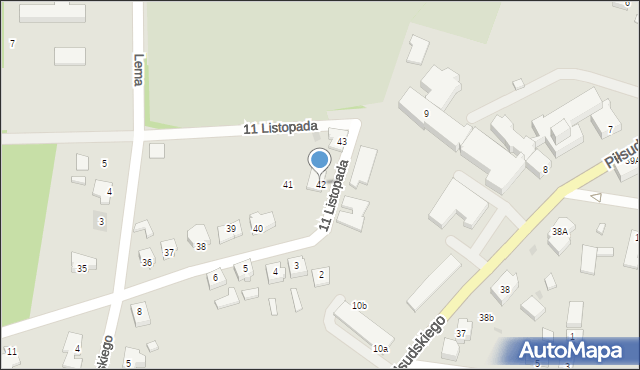 Drezdenko, 11 Listopada, 42, mapa Drezdenko