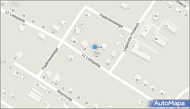 Działdowo, 11 Listopada, 44c, mapa Działdowo