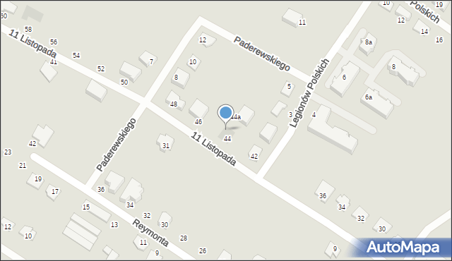 Działdowo, 11 Listopada, 44d, mapa Działdowo