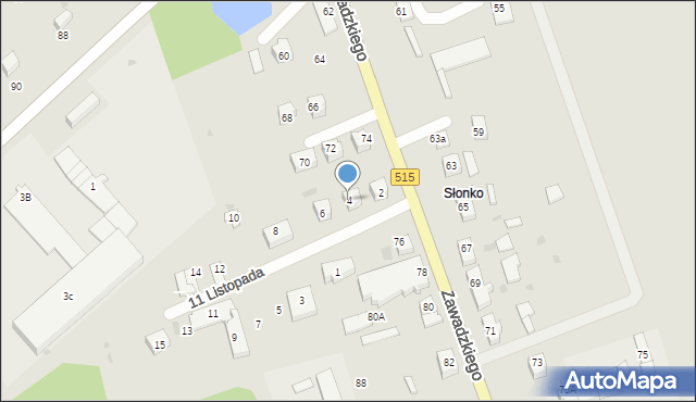 Dzierzgoń, 11 Listopada, 4, mapa Dzierzgoń