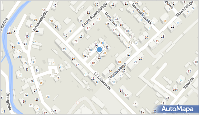 Dzierżoniów, 11 Listopada, 22, mapa Dzierżoniów