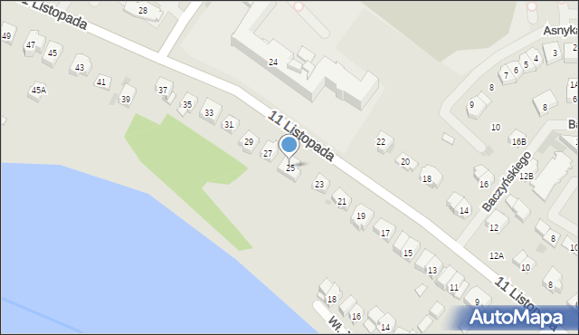 Ełk, 11 Listopada, 25, mapa Ełku