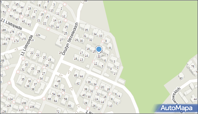 Gdańsk, 11 Listopada, 11, mapa Gdańska