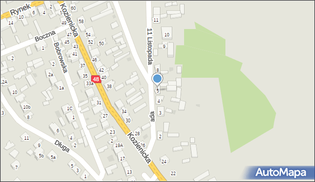 Głowaczów, 11 Listopada, 5, mapa Głowaczów