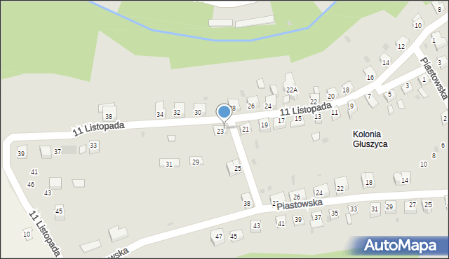 Głuszyca, 11 Listopada, 27, mapa Głuszyca