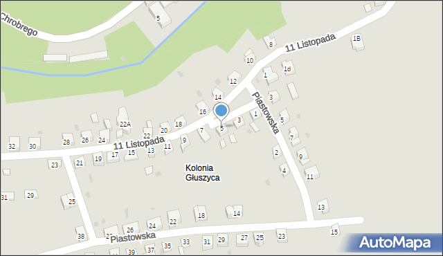 Głuszyca, 11 Listopada, 5, mapa Głuszyca