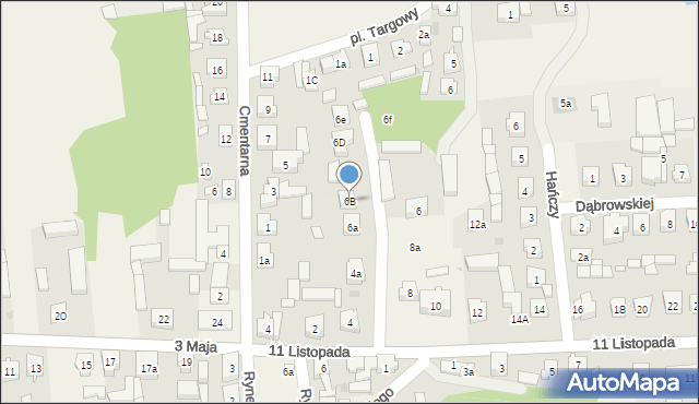 Godziesze Wielkie, 11 Listopada, 6B, mapa Godziesze Wielkie