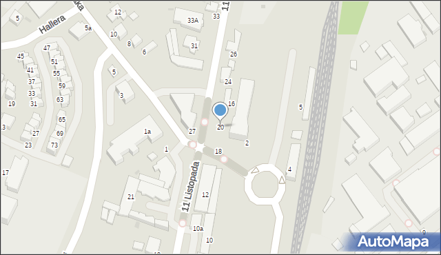 Gorlice, 11 Listopada, 20, mapa Gorlic