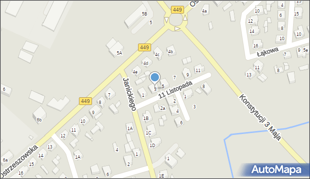 Grabów nad Prosną, 11 Listopada, 3, mapa Grabów nad Prosną