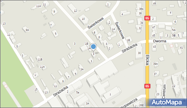 Grajewo, 11 Listopada, 1, mapa Grajewo