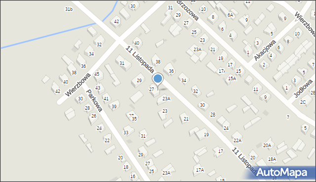 Grajewo, 11 Listopada, 25, mapa Grajewo