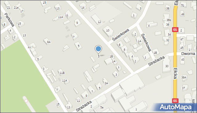 Grajewo, 11 Listopada, 3, mapa Grajewo