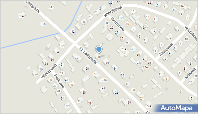 Grajewo, 11 Listopada, 38, mapa Grajewo