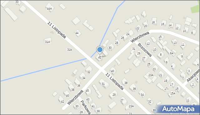 Grajewo, 11 Listopada, 42, mapa Grajewo