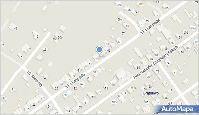Grodzisk Wielkopolski, 11 Listopada, 55, mapa Grodzisk Wielkopolski