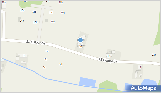 Gromadka, 11 Listopada, 16, mapa Gromadka