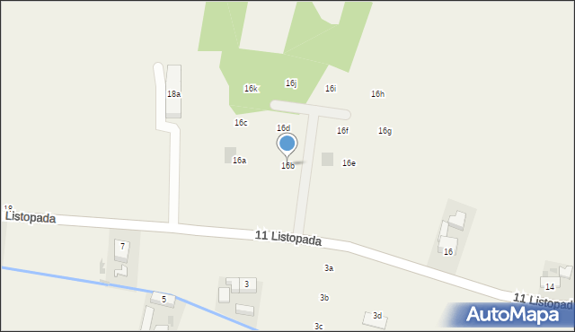 Gromadka, 11 Listopada, 16b, mapa Gromadka