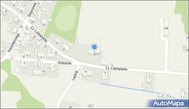 Gromadka, 11 Listopada, 20, mapa Gromadka