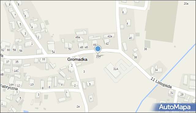 Gromadka, 11 Listopada, 33A, mapa Gromadka