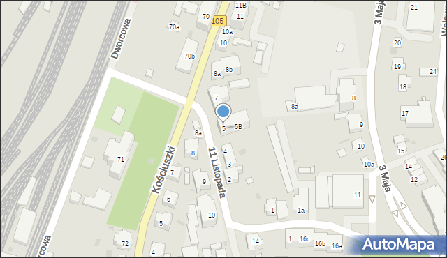 Gryfice, 11 Listopada, 5, mapa Gryfice