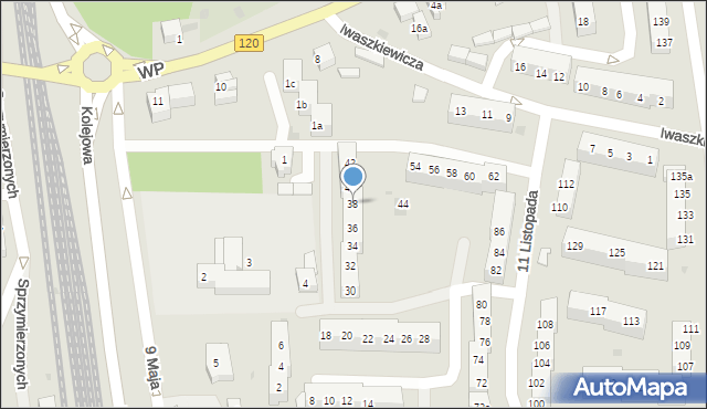 Gryfino, 11 Listopada, 38, mapa Gryfino