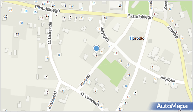 Horodło, 11 Listopada, 6, mapa Horodło