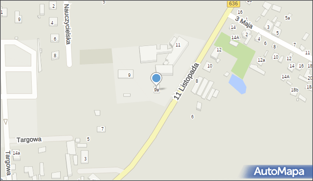 Jadów, 11 Listopada, 9a, mapa Jadów