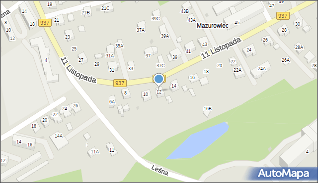 Jastrzębie-Zdrój, 11 Listopada, 12, mapa Jastrzębie-Zdrój