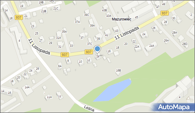 Jastrzębie-Zdrój, 11 Listopada, 14, mapa Jastrzębie-Zdrój