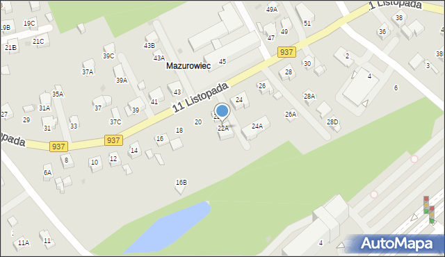 Jastrzębie-Zdrój, 11 Listopada, 22A, mapa Jastrzębie-Zdrój