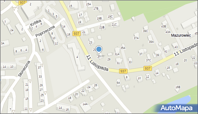 Jastrzębie-Zdrój, 11 Listopada, 27, mapa Jastrzębie-Zdrój