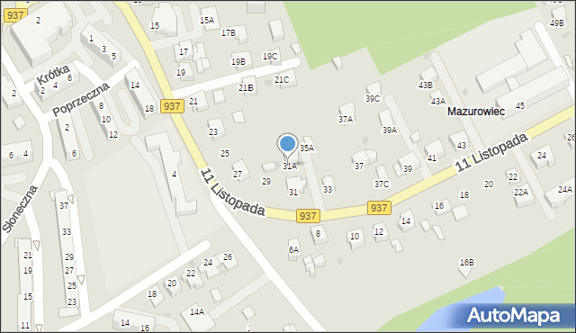 Jastrzębie-Zdrój, 11 Listopada, 31A, mapa Jastrzębie-Zdrój