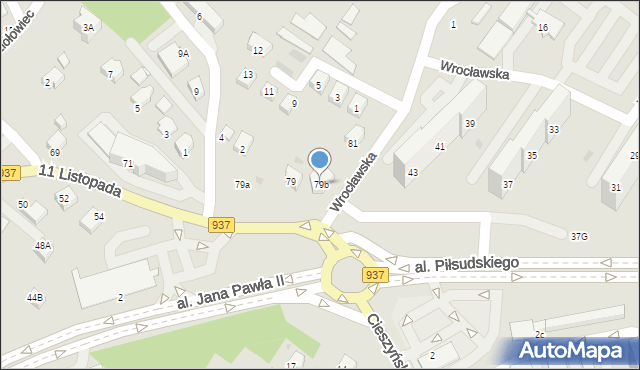 Jastrzębie-Zdrój, 11 Listopada, 79b, mapa Jastrzębie-Zdrój