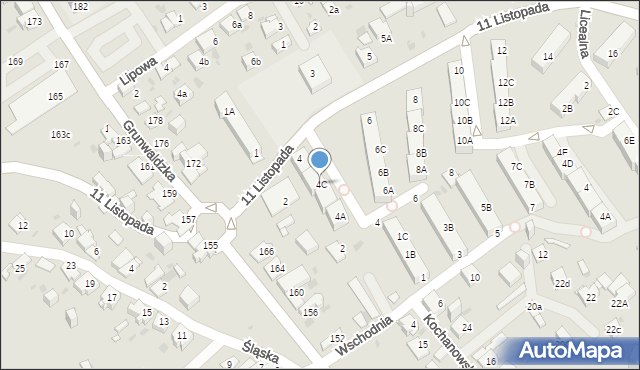 Jaworzno, 11 Listopada, 4C, mapa Jaworzno