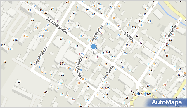 Jędrzejów, 11 Listopada, 13, mapa Jędrzejów