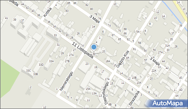 Jędrzejów, 11 Listopada, 22, mapa Jędrzejów