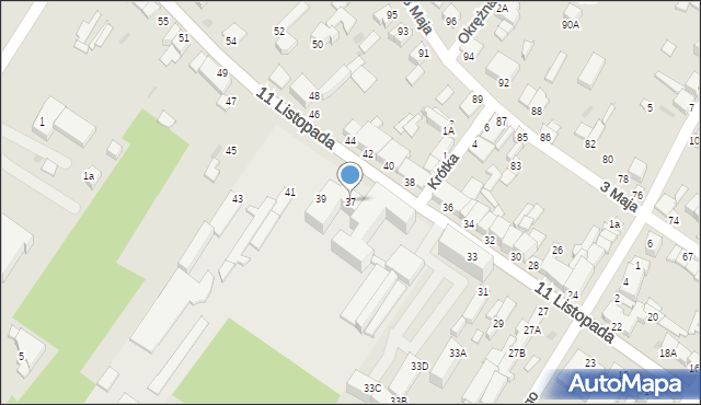 Jędrzejów, 11 Listopada, 37, mapa Jędrzejów