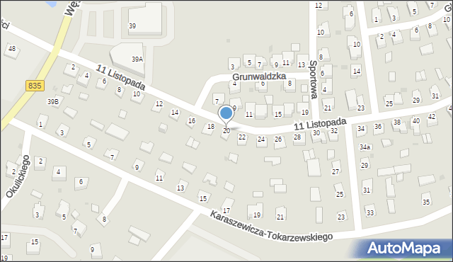 Kańczuga, 11 Listopada, 20, mapa Kańczuga