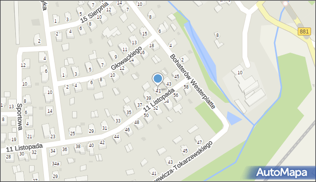 Kańczuga, 11 Listopada, 41, mapa Kańczuga