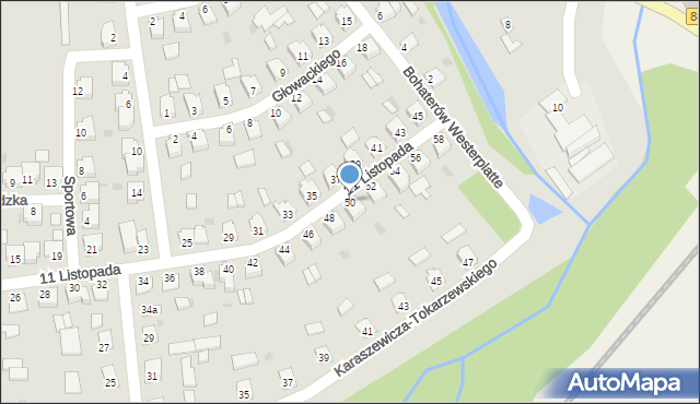 Kańczuga, 11 Listopada, 50, mapa Kańczuga